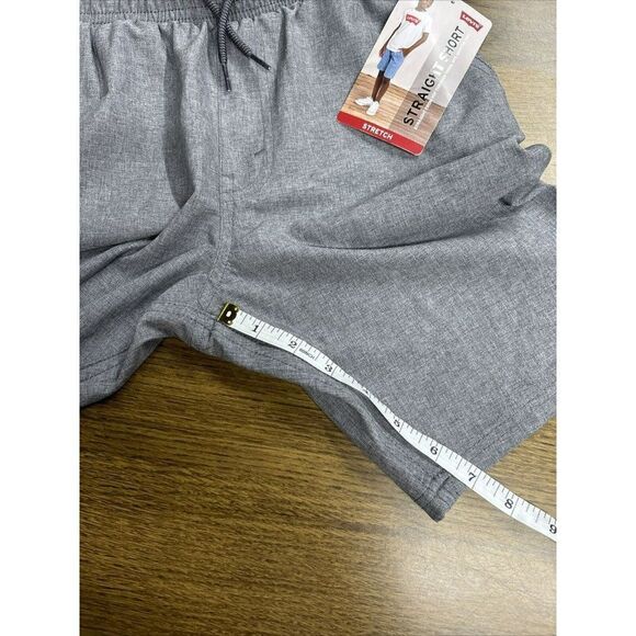 New Levi's Pull on Drawstring Shorts Straight‎ Small Gray - Picture 7 of 11